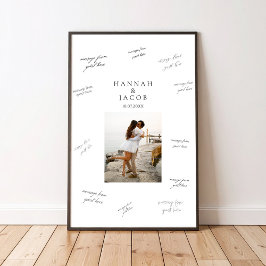 Photo Wedding Signature Guest Book Poster ポスター