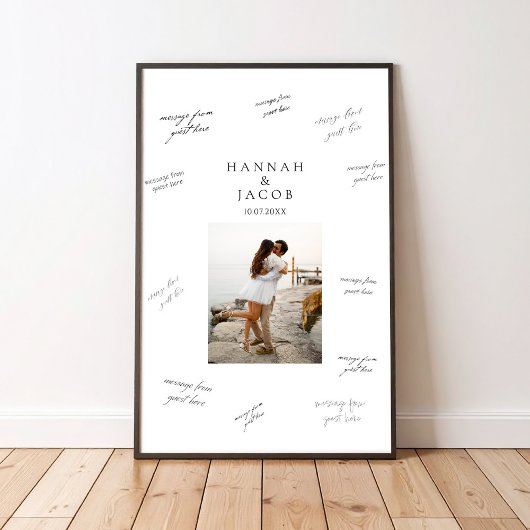 Photo Wedding Signature Guest Book Poster ポスター