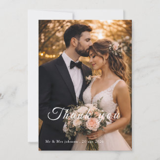 Photo Wedding Thank You Card | Flat Thank You Card サンキューカード
