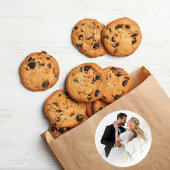 Photo Wedding Thank You Gold Script Circle ラウンドシール