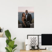 Photo wedding welcome sign, photo welcome ポスター (ホームオフィス)