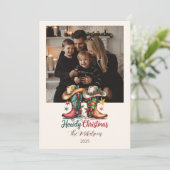 Photo Western Cowboy Boots Rustic Howdy Christmas シーズンカード (スタンド正面)