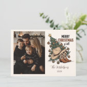 Photo Western Merry Christmas Y’all シーズンカード (スタンド正面)