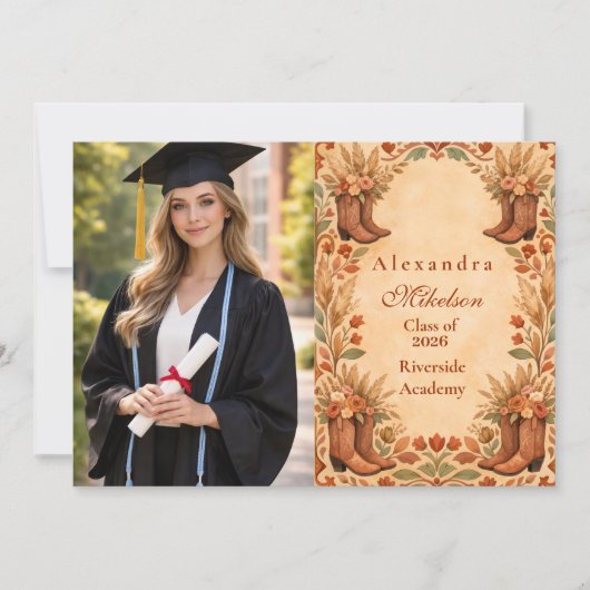 Photo Western Wildflower Country Party 案内状 (正面)