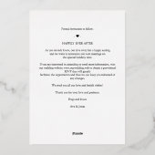 Photo Whimsical MR & MRS Christmas Wedding 箔シーズンカード (裏面)