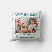 Photo Whimsical Quirky Doodle Holiday クッション (裏面)