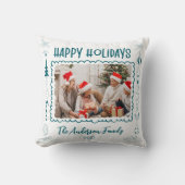 Photo Whimsical Quirky Doodle Holiday クッション (正面)