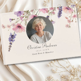 Photo, Wildflower "In Loving Memory"葬儀 ゲストブック