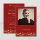 Photo & Wildflowers for Funeral Service (正面/裏面)