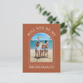 Photo Will You Be My Bridesmaid Proposal Card 招待状 (スタンド正面)