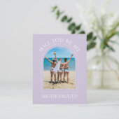 Photo Will You Be My Bridesmaid Proposal Card 招待状 (スタンド正面)