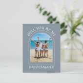 Photo Will You Be My Bridesmaid Proposal Card 招待状 (スタンド正面)