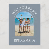 Photo Will You Be My Bridesmaid Proposal Card 招待状 (正面)
