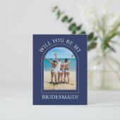 Photo Will You Be My Bridesmaid Proposal Card 招待状 (スタンド正面)