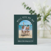 Photo Will You Be My Bridesmaid Proposal Card 招待状 (スタンド正面)