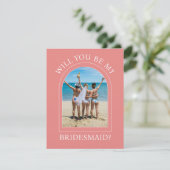 Photo Will You Be My Bridesmaid Proposal Card 招待状 (スタンド正面)