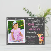 Photo Winter onederland 1st birthday招待状 招待状 (スタンド正面)