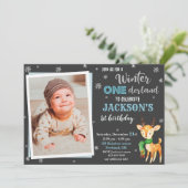 Photo Winter onederland 1st birthday招待状 招待状 (スタンド正面)