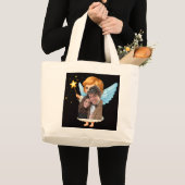 Photo with Angel hand bags ラージトートバッグ (正面(商品))