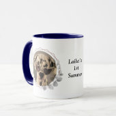 Photo with fine flower frame  マグカップ (正面左)