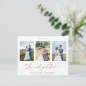 Photo, With Love and Reshance Monogram 結婚's サンキューカード (スタンド正面)