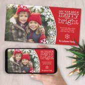 Photo with Snowflaks -メリー and bright Christmas シーズンカード