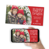 Photo with Snowflaks -メリー and bright Christmas シーズンカード