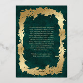 Photo Wreath Gold Foil Christmas Card 箔シーズンカード (裏面)