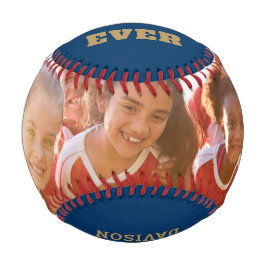 Photo Year Teamベストコーチエバーネームブルー金ゴールドBas 野球ボール