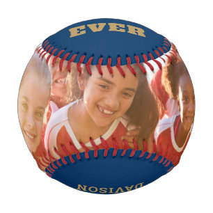 Photo Year Teamベストコーチエバーネームブルー金ゴールドBas 野球ボール