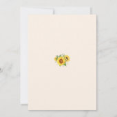 Photo Yellow Sunflowers Wedding Script (裏面)
