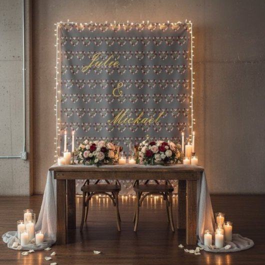 photobooth mariage gris タペストリー