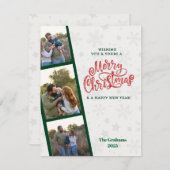 PhotoBooth, Polaroid-Strip Style Christmas Holiday シーズンカード (正面/裏面)
