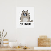 Photograh-purr Funny Cat Photographer Pun ポスター (キッチン)