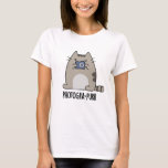 Photograh-purr Funny Cat Photographer Pun Tシャツ<br><div class="desc">フォトプラおもしろいル猫フォトグラファーのプンは、カメラを持って可愛い子猫が登場。かわいい猫フォトグラファーのパンが大好きな家族や友人のための完璧なパンプギフト。</div>