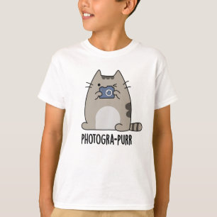 Photograh-purr Funny Cat Photographer Pun Tシャツ