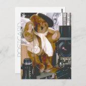 Photographer Bear – プレス・ジャーナリスト ポストカード (正面/裏面)