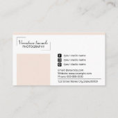 Photographer Business Card Template 名刺 (裏面)