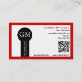 Photographer camera and QR code red 名刺 (裏面)