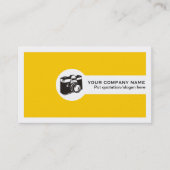 Photographer camera and QR code yellow 名刺 (正面)