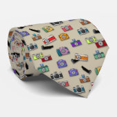 Photographer Camera Art Patterned Tie ネクタイ (ロール)