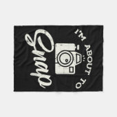 Photographer Camera Im About To Snap Funny Photo M フリースブランケット (正面(横))