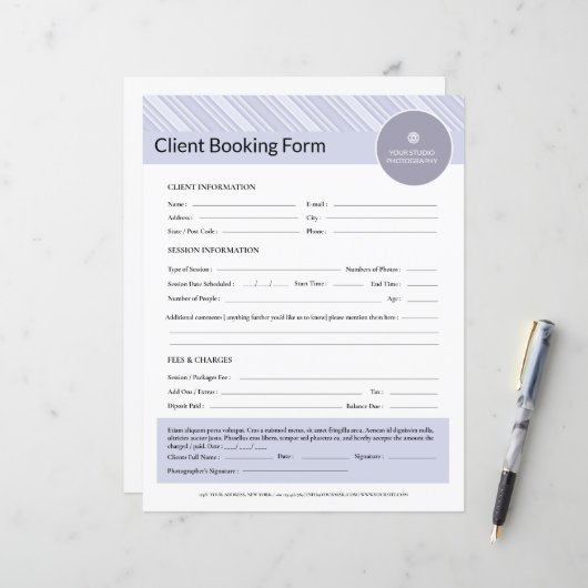 Photographer Client契約型枠テンプレート (正面/裏面インサイチュ)