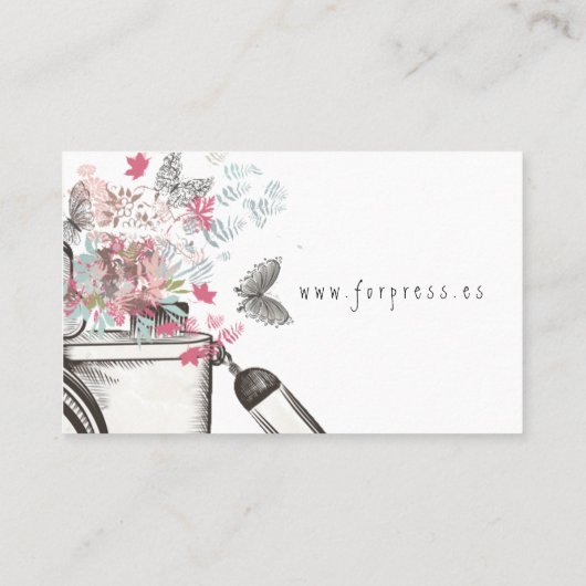 Photographer fotografo tarjeta de visita 名刺 (裏面)