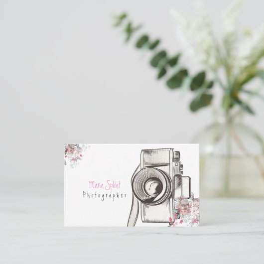 Photographer fotografo tarjeta de visita 名刺 (スタンド正面)