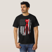 Photographer Gift - Distressed American Flag Photo Tシャツ (正面フル)