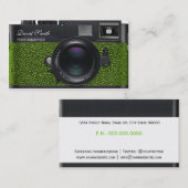 Photographer light green Camera Business card 名刺 (正面/裏面)