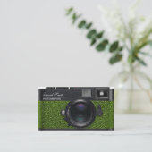 Photographer light green Camera Business card 名刺 (スタンド正面)