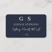 Photographer Navy Blue Monogram 名刺 (正面)
