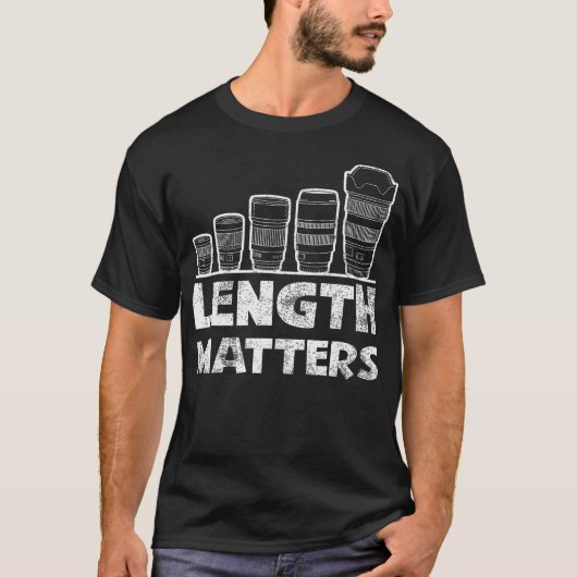 Photographer Photo Camera Lens Length Matters Phot Tシャツ (正面)